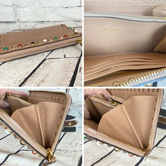 Valentino Rockstud zippy zip-around leather wallet - Picture 13 of 16